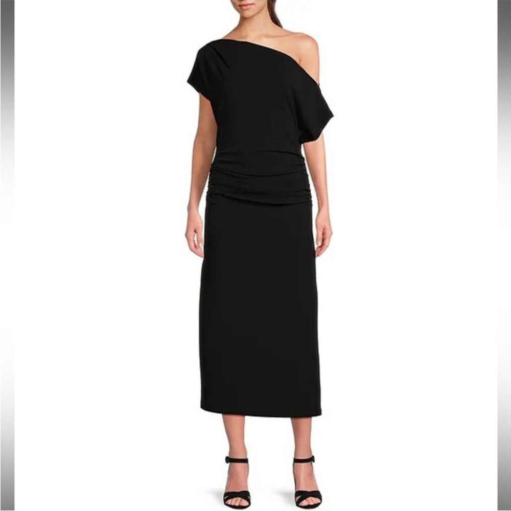 Gibson Latimer Black One-Shoulder Dress